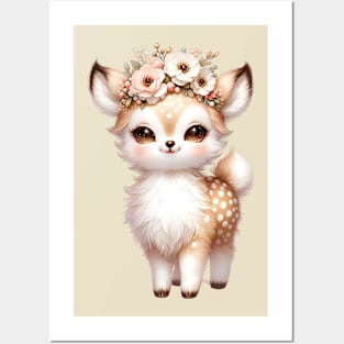 Fluffy Baby Deer Posters and Art